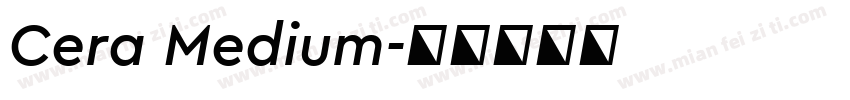 Cera Medium字体转换